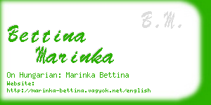 bettina marinka business card